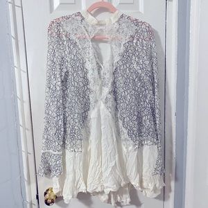 Free People White Lace Tunic